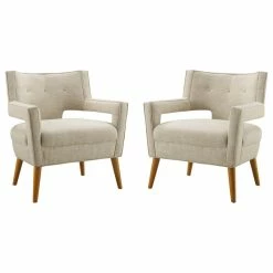 LexMod Sheer Upholstered Fabric Armchair Set Of 2, Sand -GDF sofa Shop 9801b33800cd2fab 6365 w800 h800 b1 p0
