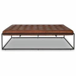 GDF sofa Shop 7 Edgemod Curio Ottoman, Tan/Black