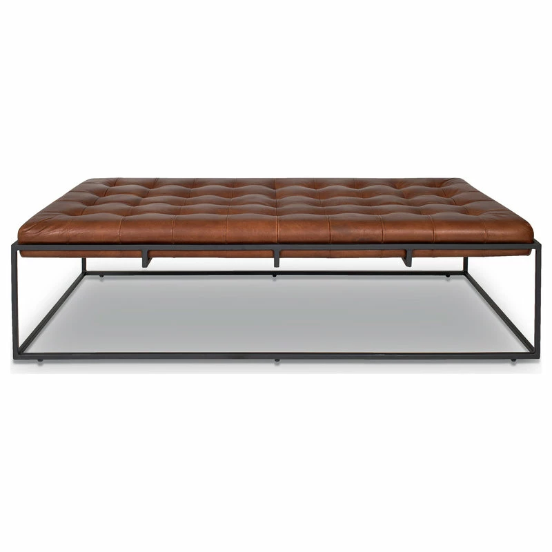 Edgemod Curio Ottoman, Tan/Black 3 Edgemod Curio Ottoman, Tan/Black