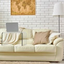 Acrylic Side Table-Clear And Modern C-Style Vertical End Table By Lavish Home -GDF sofa Shop 98215cc00b84a13e 9267 w800 h800 b0 p0