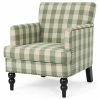 GDFStudio GDF Studio Eve Tufted Fabric Club Chair, Green Checkerboard/Dark Brown -GDF sofa Shop 98817f0501b70a48 1202 w800 h800 b1 p0