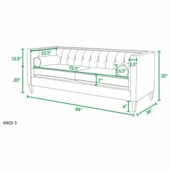 Jennifer Taylor Home Jack 84" Modern Tuxedo Tufted Sofa, Burgundy Velvet -GDF sofa Shop 98a129830138ef9f 6614 w800 h800 b1 p0