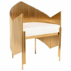 Statements By J Crespo Gold Accent Chair