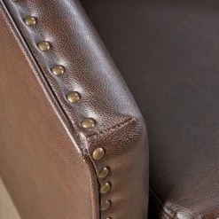 GDFStudio GDF Studio Carlton Tub Design Club Chair With Nailheads Accents, Brown Leather -GDF sofa Shop 9921143101de52fc 0892 w800 h800 b0 p0