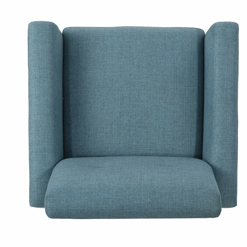 GDFStudio GDF Studio Sierra Mid Century Fabric Club Chair, Blue 12 GDFStudio GDF Studio Sierra Mid Century Fabric Club Chair, Blue - Image 10