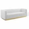 LexMod Charisma Channel Tufted Performance Velvet Living Room Sofa, White -GDF sofa Shop 9b11c08600cd2c2c 6780 w800 h800 b1 p0