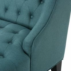 GDFStudio GDF Studio Leona Traditional High Back Tufted Winged Fabric Loveseat, Dark Teal -GDF sofa Shop 9b5154690f907396 9690 w800 h800 b0 p0
