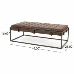 GDFStudio GDF Studio Vassy Modern Velvet Ottoman Bench, Brown/Brush Gold -GDF sofa Shop 9cc1b27a0f908006 1187 w800 h800 b1 p0