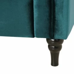 GDFStudio Bonnie Traditional Button Tufted Velvet 3 Seater Sofa, Teal/Dark Brown 18 GDFStudio Bonnie Traditional Button Tufted Velvet 3 Seater Sofa, Teal/Dark Brown -GDF sofa Shop 9cd189c4036c9207 9928 w800 h800 b0 p0