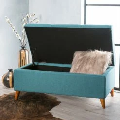 GDFStudio GDF Studio Etoney Fabric Storage Ottoman, Teal -GDF sofa Shop 9d91301401b9bb77 9050 w800 h800 b0 p0