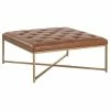 Sunpan Modern Home Endall Square Leather Coffee Table/Ottoman, Antique Brass, Camel -GDF sofa Shop 9da1790d0c8fddb2 3341 w800 h800 b1 p0