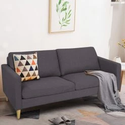 Costway Modern Fabric Couch Sofa Love Seat Upholstered Bed Lounge 2-Seater New 9 Costway Modern Fabric Couch Sofa Love Seat Upholstered Bed Lounge 2-Seater New -GDF sofa Shop 9ea142330e7dbc4d 7566 w800 h800 b0 p0