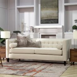 Jennifer Taylor Home Jack 84" Modern Tuxedo Tufted Sofa, Sky Neutral Beige -GDF sofa Shop 9ef15f0703dd4c65 6638 w800 h800 b0 p0