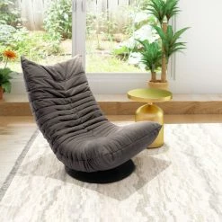 Zuo Modern Contemporary Zuo Down Low Swivel Accent Chair In Gray -GDF sofa Shop 9f61f18c00f5c33e 9266 w800 h800 b0 p0