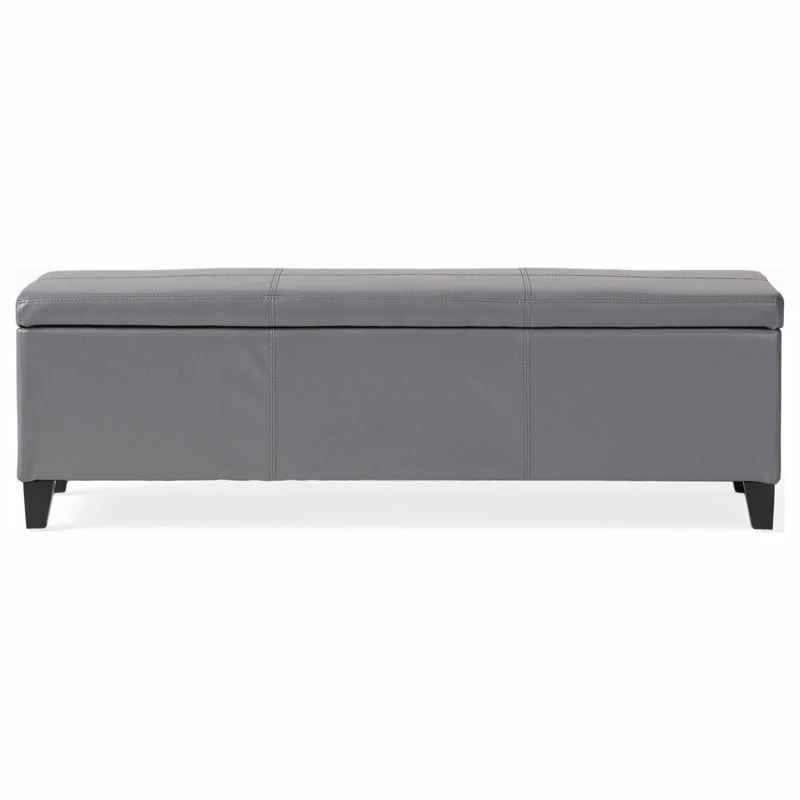 GDFStudio GDF Studio Skyler Beige Fabric Storage Ottoman Bench, Gray 15 GDFStudio GDF Studio Skyler Beige Fabric Storage Ottoman Bench, Gray - Image 13