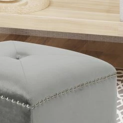 GDFStudio GDF Studio Allen Glam Velvet Ottoman, Smoke -GDF sofa Shop a001f47601ca8a6e 3945 w800 h800 b0 p0