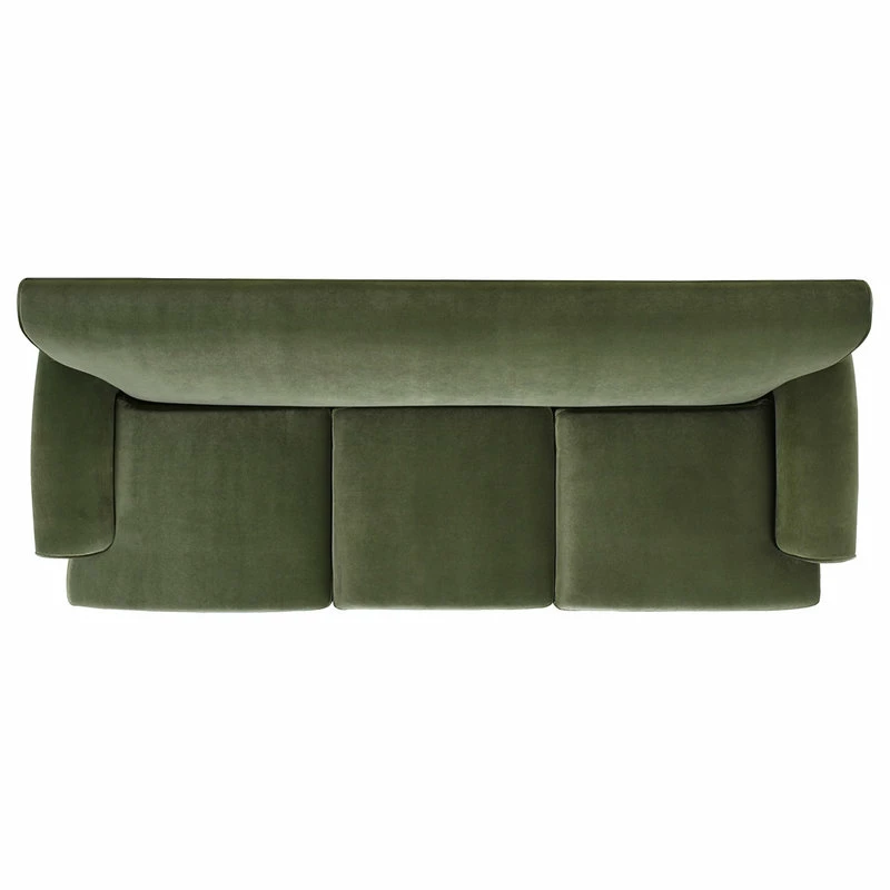 Jennifer Taylor Home Alana 88" Lawson 3-Seater Sofa, Olive Green Performance Velvet 11 Jennifer Taylor Home Alana 88" Lawson 3-Seater Sofa, Olive Green Performance Velvet - Image 9