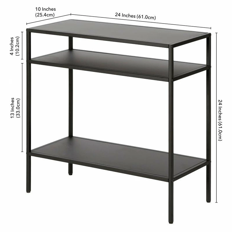 Henn&Hart 24" Blackened Bronze Metal Side Table 7 Henn&Hart 24" Blackened Bronze Metal Side Table - Image 5