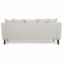 GDFStudio Lilburn Contemporary Pillow Back 3 Seater Sofa, Beige/Espresso -GDF sofa Shop a0715f7b00b09576 5425 w800 h800 b1 p0