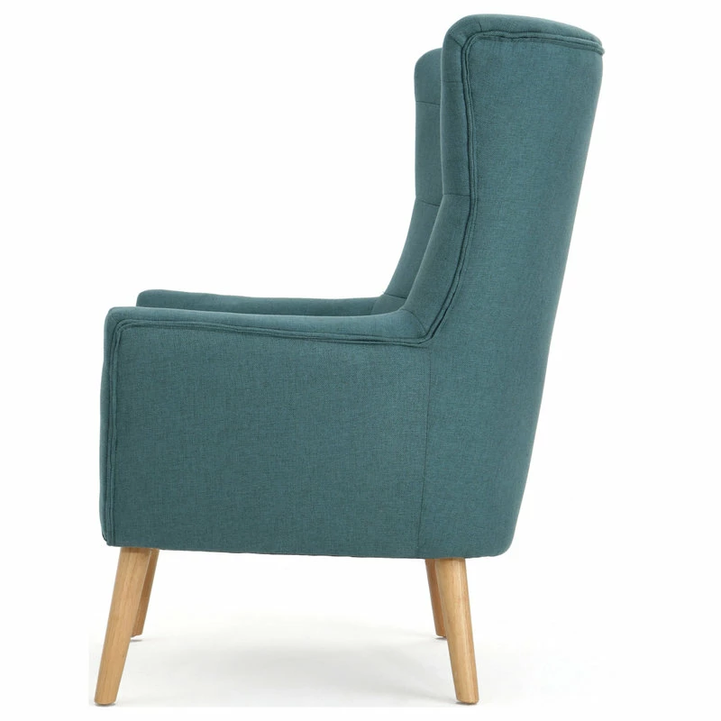 GDFStudio GDF Studio Temescal Mid Century Modern Dark Teal Fabric Club Chair, Dark Teal 10 GDFStudio GDF Studio Temescal Mid Century Modern Dark Teal Fabric Club Chair, Dark Teal - Image 8