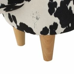 GDFStudio GDF Studio Bertha Milk Cow Patterned New Velvet Ottoman, Black/White Cow -GDF sofa Shop a151205001b6c902 8228 w800 h800 b0 p0