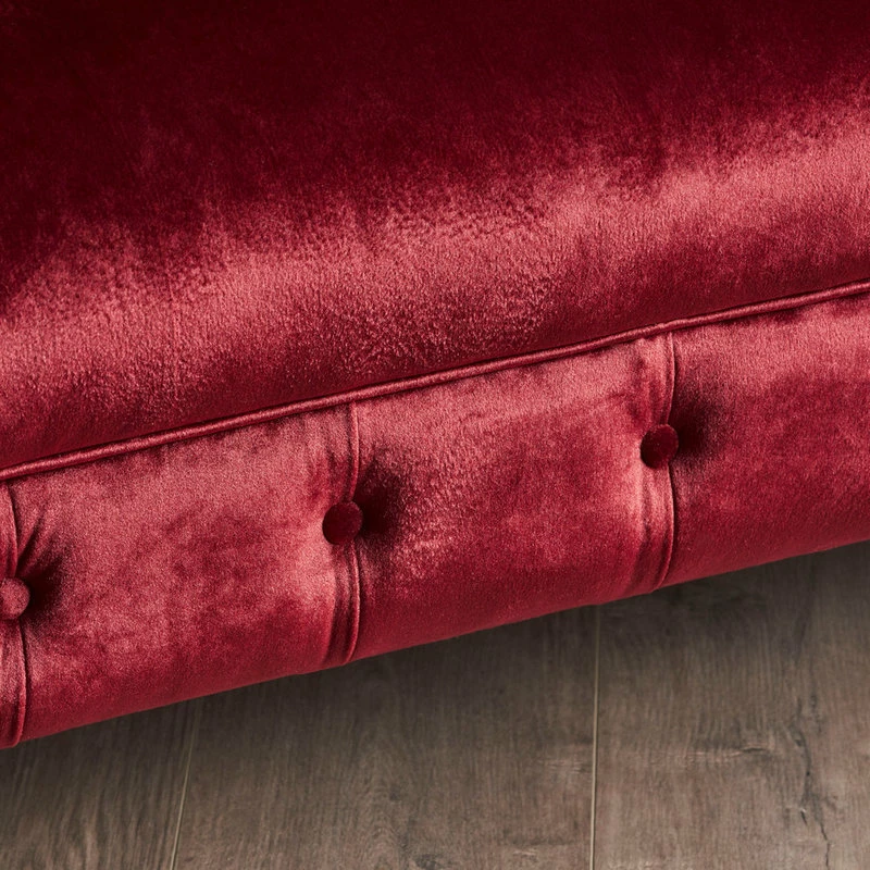 GDFStudio Melaina Tufted Chesterfield Velvet Loveseat With Scrolled Arms 6 GDFStudio Melaina Tufted Chesterfield Velvet Loveseat With Scrolled Arms - Image 4