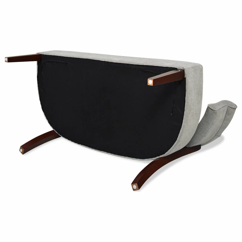 Jennifer Taylor Home Jared Roll Arm Tufted Bench Settee, Silver Gray Polyester Yarn-Dyed 12 Jennifer Taylor Home Jared Roll Arm Tufted Bench Settee, Silver Gray Polyester Yarn-Dyed - Image 10