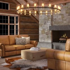 Hello Sofa Home Valencia 100% Top Grain Hand Antiqued Leather Traditional Loveseat, Tan -GDF sofa Shop a311a9800fe3bd08 2419 w800 h800 b0 p0