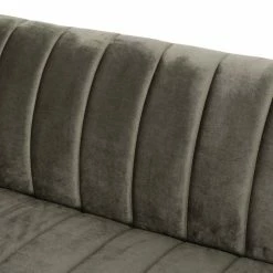 GDFStudio Judson Channel Stitch Velvet Settee, Gray/Dark Brown -GDF sofa Shop a3a18a070f9070a6 5158 w800 h800 b0 p0