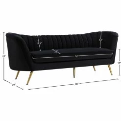 Meridian Furniture Margo Velvet Sofa, Black 13 Meridian Furniture Margo Velvet Sofa, Black -GDF sofa Shop a4211b5802740fce 6418 w800 h800 b1 p0