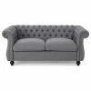 GDFStudio GDF Studio Kyle Traditional Chesterfield Loveseat Sofa, Dark Gray/Dark Brown -GDF sofa Shop a49118e40f9319b8 8548 w800 h800 b1 p0