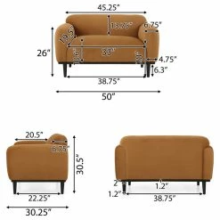 GDFStudio Sandee Contemporary Upholstered Loveseat -GDF sofa Shop a4b1bdb202e37706 2856 w800 h800 b1 p0