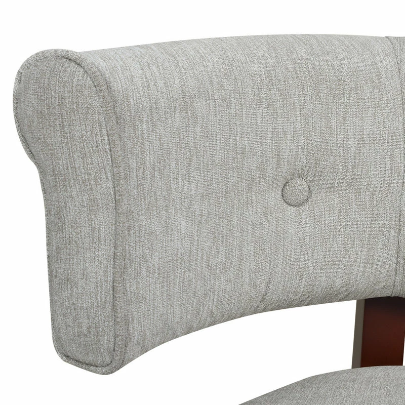 Jennifer Taylor Home Jared Roll Arm Tufted Bench Settee, Silver Gray Polyester Yarn-Dyed 13 Jennifer Taylor Home Jared Roll Arm Tufted Bench Settee, Silver Gray Polyester Yarn-Dyed - Image 11