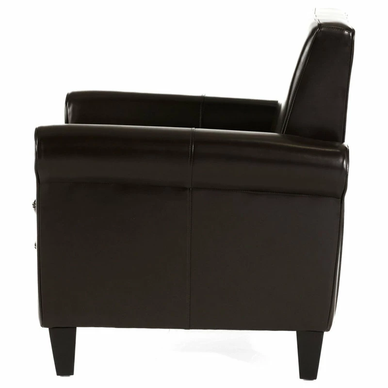 GDFStudio GDF Studio Larkspur Modern Design Leather Club Chair, Brown 12 GDFStudio GDF Studio Larkspur Modern Design Leather Club Chair, Brown - Image 10