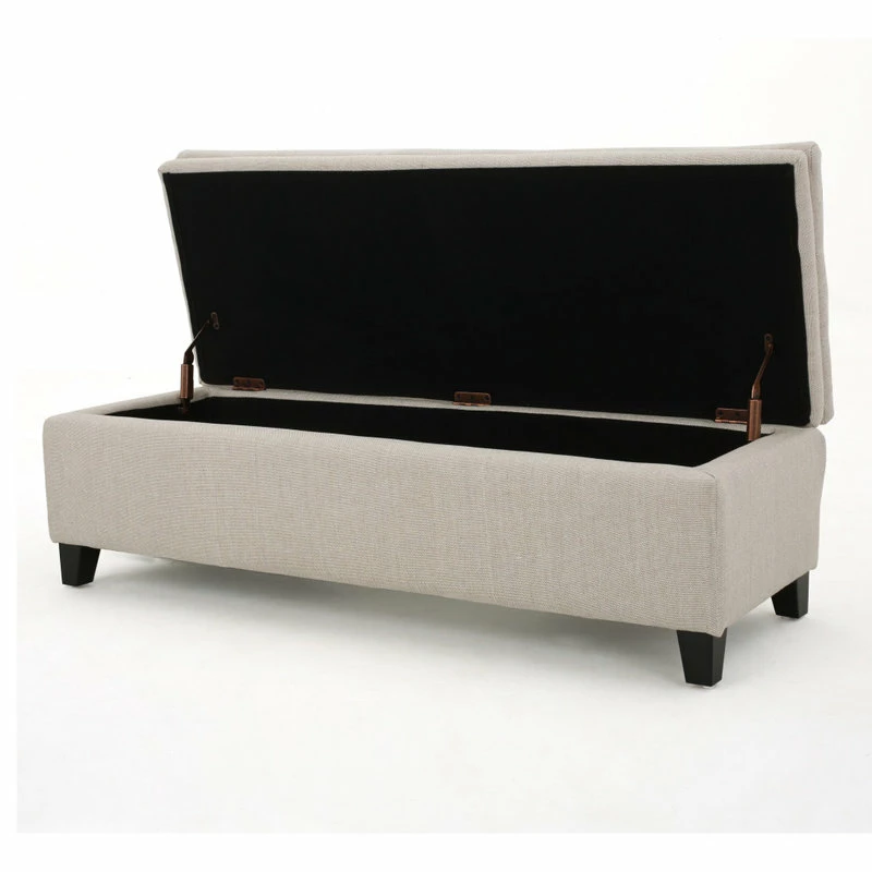 GDFStudio GDF Studio Brighton Contemporary Tufted Linen Storage Ottoman Bench 9 GDFStudio GDF Studio Brighton Contemporary Tufted Linen Storage Ottoman Bench - Image 7