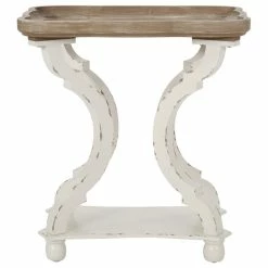 GDFStudio Yosef French Country Accent Table With Rectangular Top, Natural/Distressed White -GDF sofa Shop a8a18e810f9076e4 4159 w800 h800 b1 p0