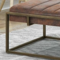 GDFStudio GDF Studio Vassy Modern Velvet Ottoman Bench, Brown/Brush Gold -GDF sofa Shop a8b1832c0f907ffb 1187 w800 h800 b0 p0