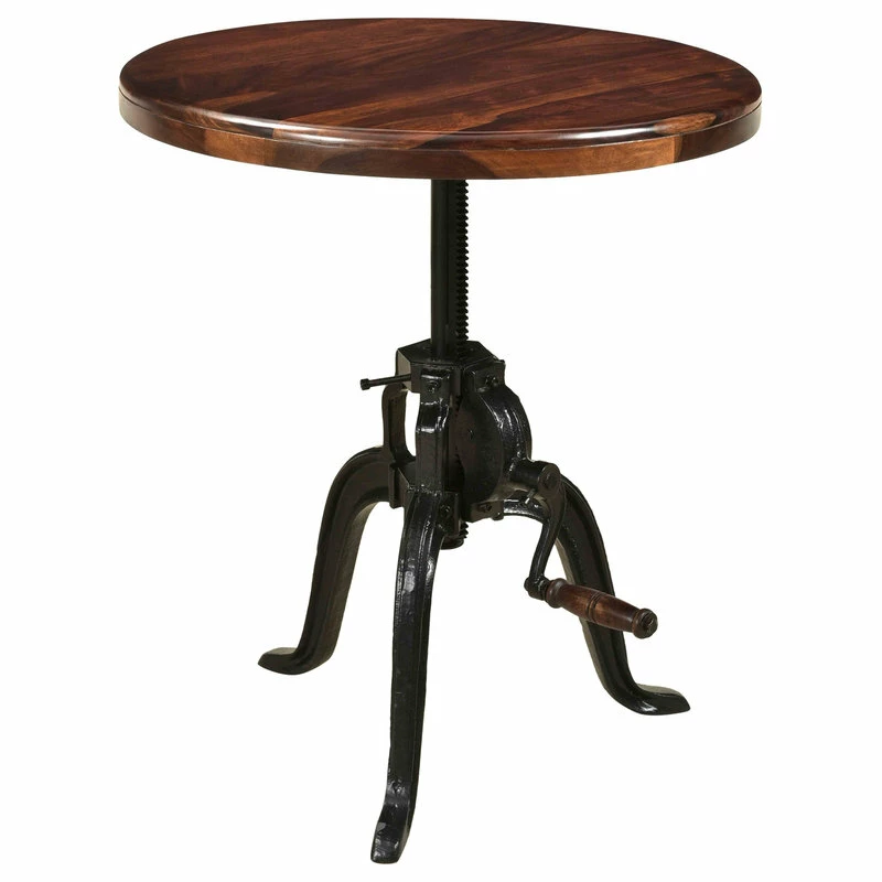 Coast To Coast Imports, LLC Manchester Brown Adjustable Round Accent Table 5 Coast To Coast Imports, LLC Manchester Brown Adjustable Round Accent Table - Image 3