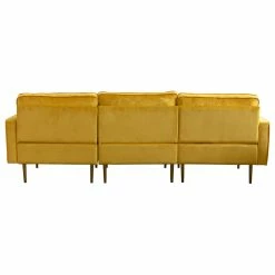 Lilola Home Theo Velvet Sofa With Pillows, Yellow -GDF sofa Shop a9c1ccd80245a294 5818 w800 h800 b1 p0