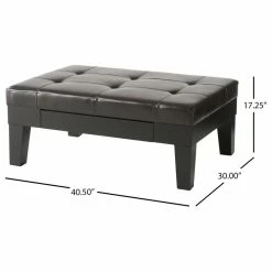 GDFStudio GDF Studio Tucson Leather Storage Ottoman Coffee Table, Brown -GDF sofa Shop a9d163080237e2db 2903 w800 h800 b1 p0