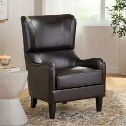 GDFStudio GDF Studio Ellery Brown Leather Club Chair -GDF sofa Shop aa01616802eb7128 2937 w800 h800 b0 p0