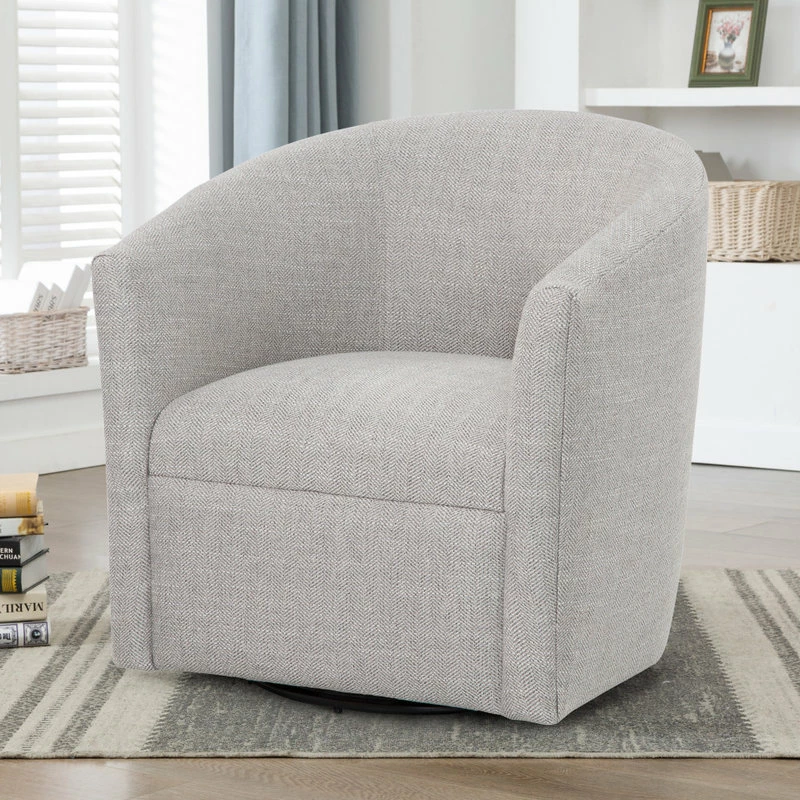 Comfort Pointe Lynton Sea Oat Beige Fabric Swivel Chair 4 Comfort Pointe Lynton Sea Oat Beige Fabric Swivel Chair - Image 2