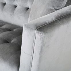 GDFStudio Fisher Glam 3-Seater Velvet Sofa, Smoke Gray/Silver -GDF sofa Shop aaf1677a0f9072d9 5337 w800 h800 b0 p0