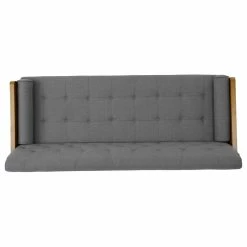 GDFStudio GDF Studio Aidan Mid Century Modern Tufted Fabric Sofa, Brown/Black/Silver -GDF sofa Shop ab514f5c01b704e0 9993 w800 h800 b1 p0