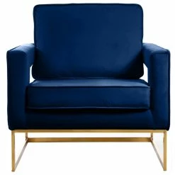 Meridian Furniture Noah Velvet Accent Chair, Navy, Gold Base -GDF sofa Shop ab61bcc502740c53 2795 w800 h800 b1 p0