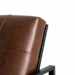Glitzhome 29.25"H PU Leather Tufted Accent Chair, Brown -GDF sofa Shop abb1b9eb00a6323f 2508 w800 h800 b0 p0