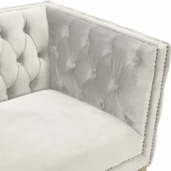 Meridian Furniture Michelle Fabric Upholstered Sofa, Gold Iron Legs, Cream Velvet 16 Meridian Furniture Michelle Fabric Upholstered Sofa, Gold Iron Legs, Cream Velvet -GDF sofa Shop abd179e402741465 8227 w800 h800 b0 p0