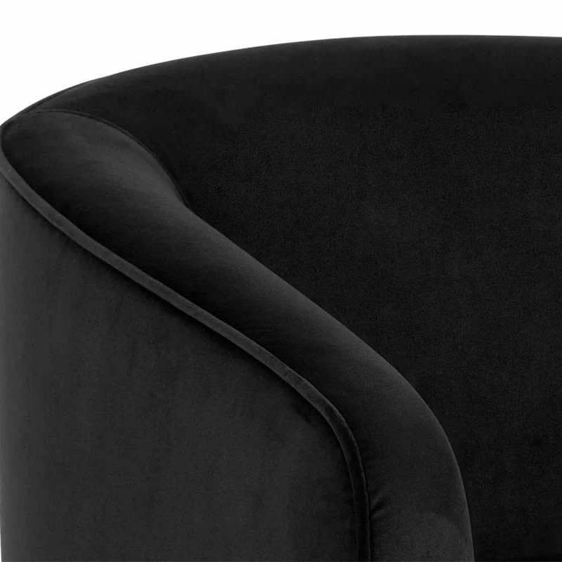Sunpan Modern Home Hazel Swivel Lounge Chair, Black Sky 6 Sunpan Modern Home Hazel Swivel Lounge Chair, Black Sky - Image 4
