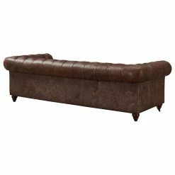 Crafters And Weavers Top Grain Vintage Leather Chesterfield Sofa Bark Brown -GDF sofa Shop ac81eea800bf944e 6918 w800 h800 b1 p0