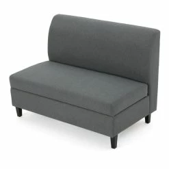 GDFStudio GDF Studio Toro Versatile Modern Fabric Storage Loveseat, Charcoal